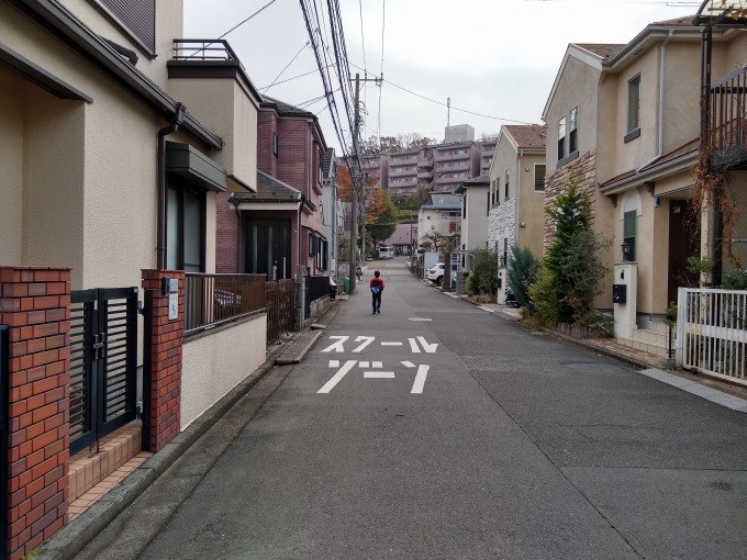 綱島台公園への道