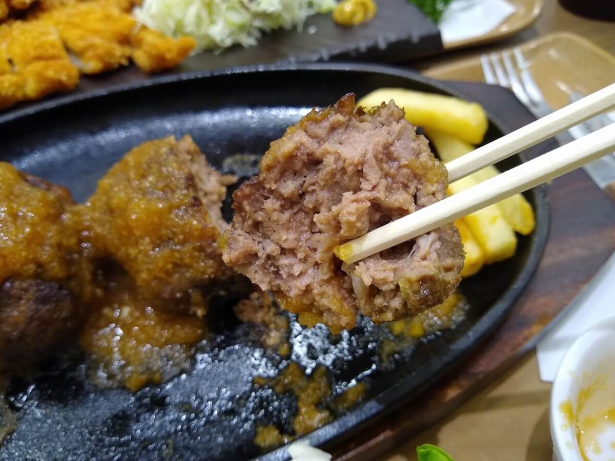 ビッグヨーサン綱島樽町店43ステーキバーグーハンバーグ定食