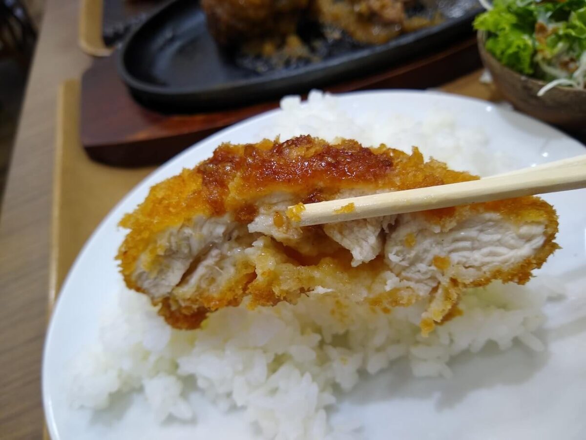 ビッグヨーサン綱島樽町店43ステーキバーグーチキンカツ定食