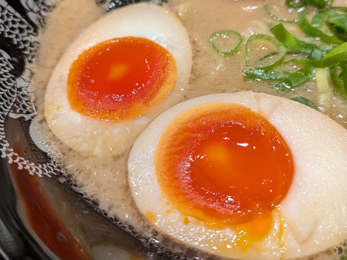 ずんどう屋綱島店味玉ラーメン（ちぢれ麺