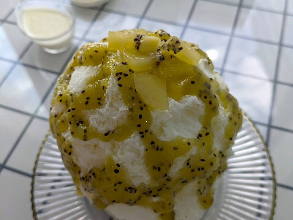 綱島ミミパレのかき氷（キウイぐると）