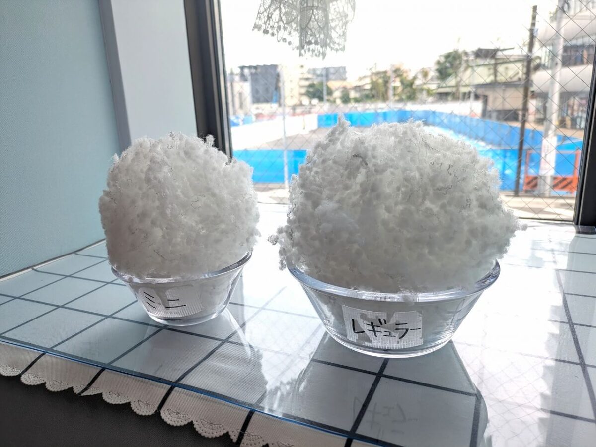 綱島ミミパレのかき氷サイズ