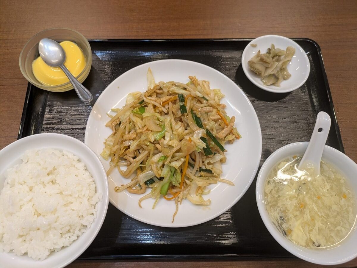 中華料理潤福野菜炒め定食