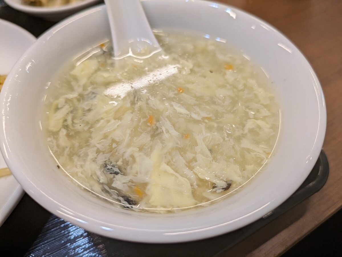 中華料理潤福定食のスープ