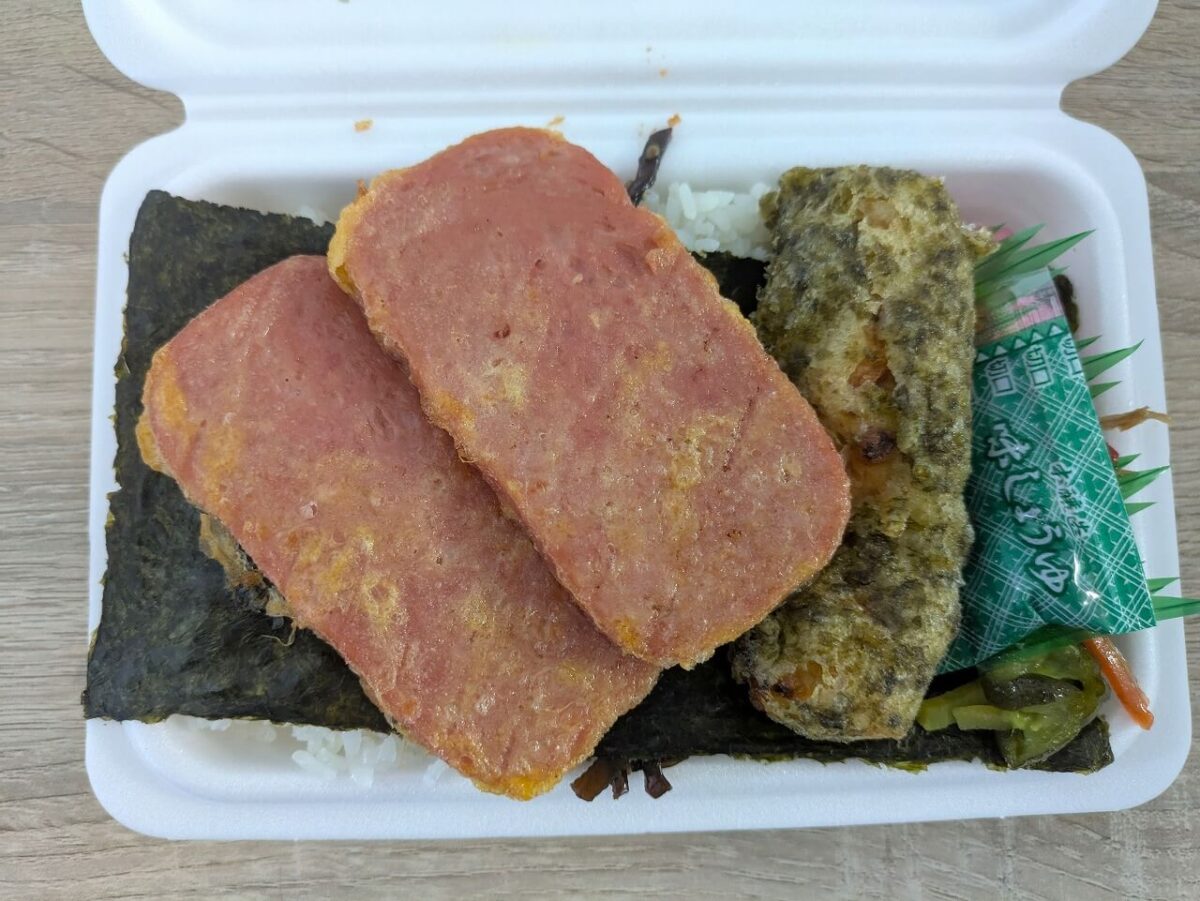 けいゆー（のり・ポークミート弁当）