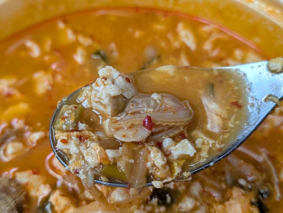 コマウォのデリバリー(スンドゥブ)のあさり