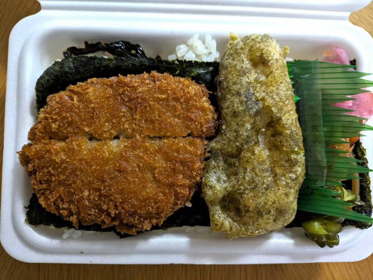 けいゆー（のり・メンチカツ弁当）