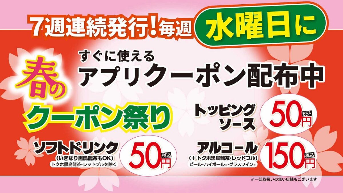 いきなりステーキのクーポン配付お知らせ