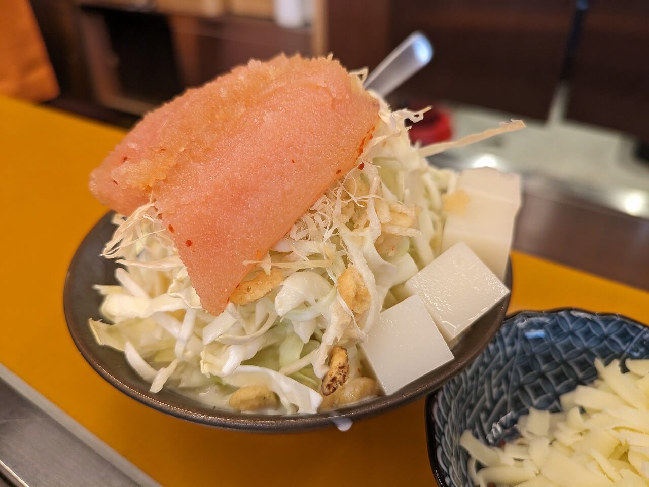 月島もんじゃたまとや綱島の明太もちもんじゃ