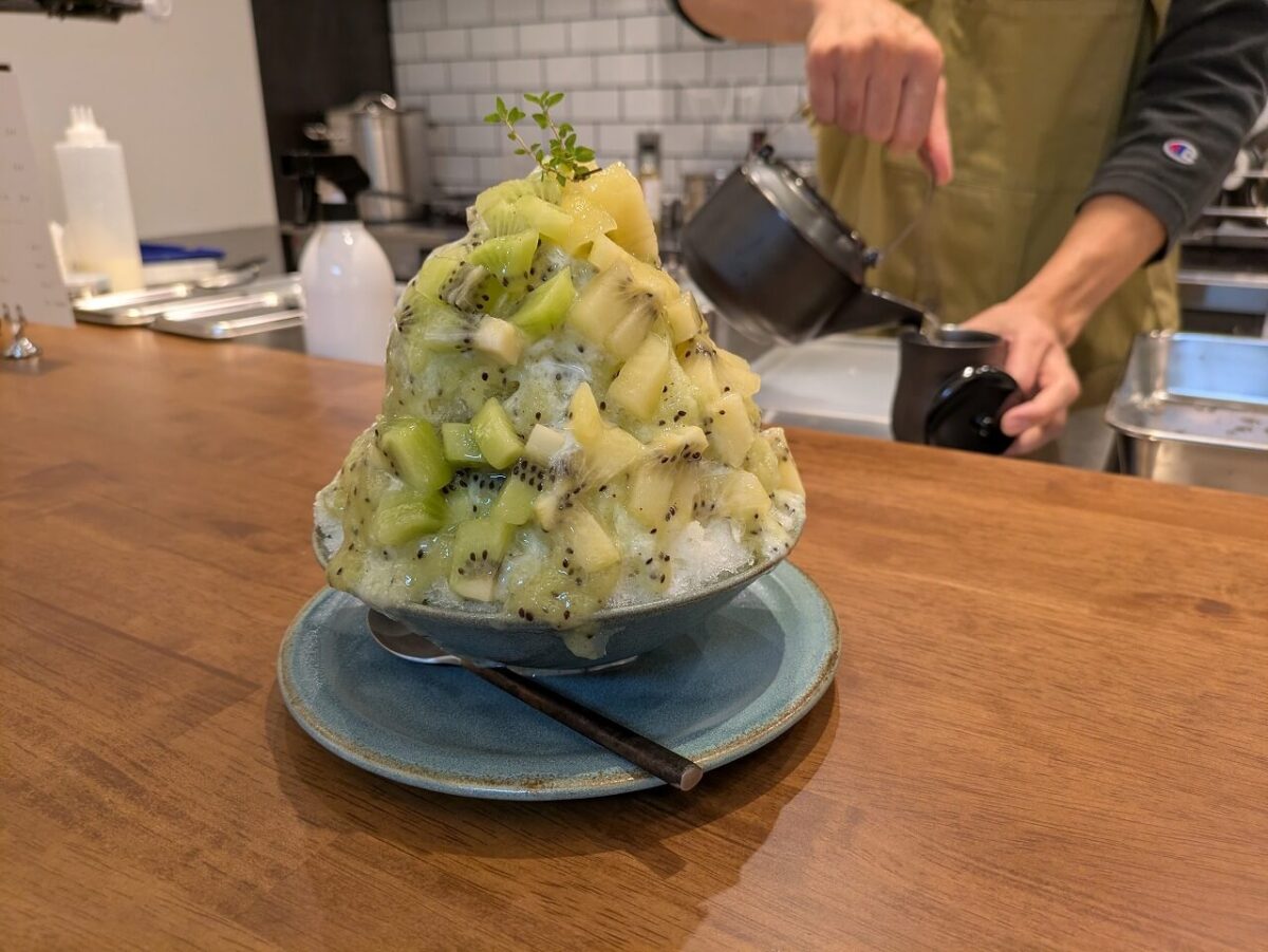 三階は製氷室。キウイのかき氷