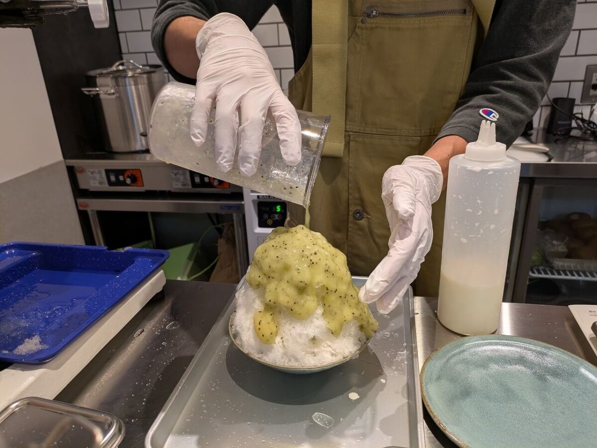 三階は製氷室。キウイのかき氷